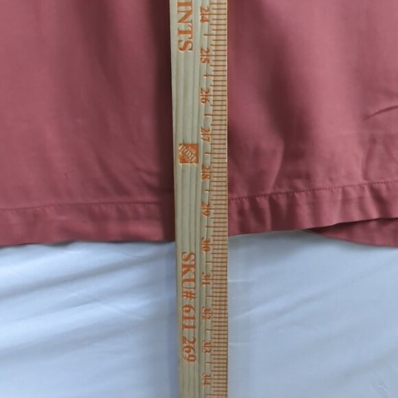 Tommy Bahama 100% Silk Short Sleeve Salmon Button Up Mens Large Casual Shirt - Picture 4 of 16